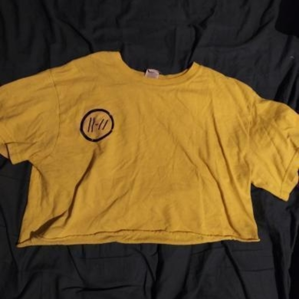 Yellow Crop Top with Graphic